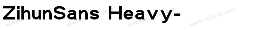 ZihunSans Heavy字体转换
